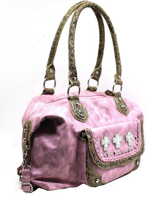 Western Style Handbag FUSHIA
