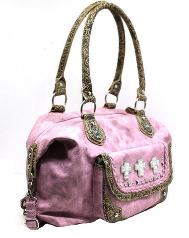 Western Style Handbag FUSHIA