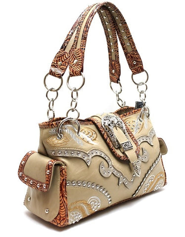 Western Style Handbag Beige