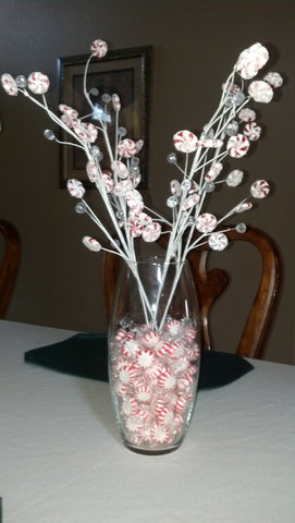 Handmade Peppermint Centerpiece